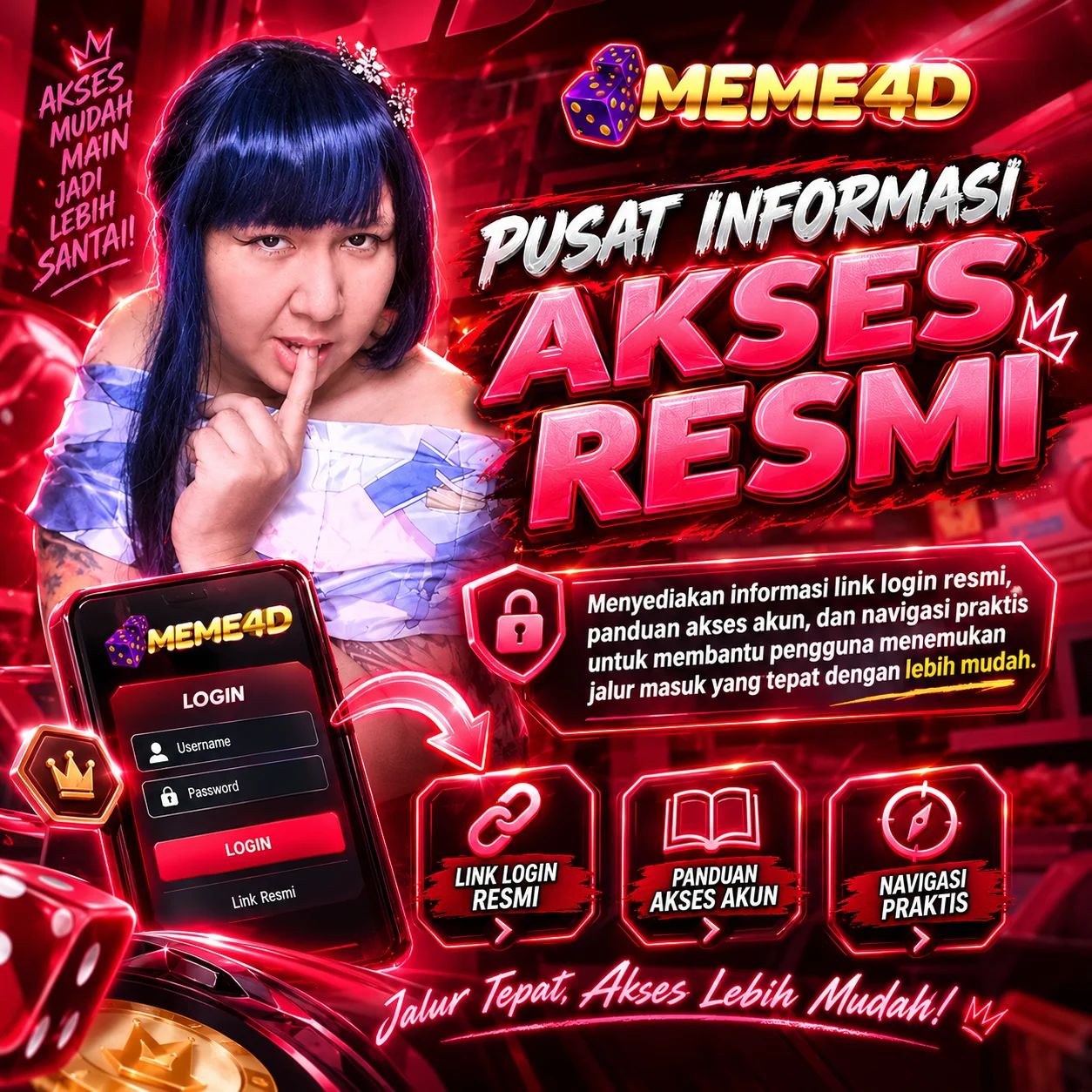 MEME4D => Kemudahan Akses Dimulai dari Link Login Resmiby Hey siriusly